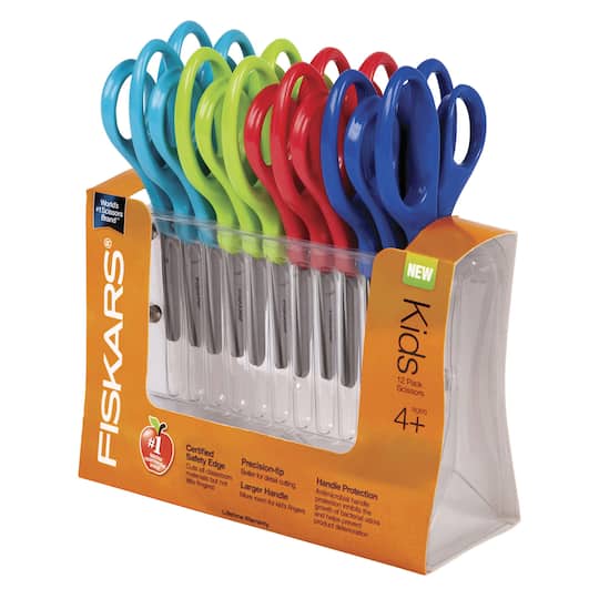 Fiskars&#xAE; Pointed Tip Kids Scissors Class Pack, 12ct.